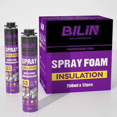 PU Foam High Quality 750ml Building Fast Drying One Component Waterproof Insulation Expanding Polyurethane Pu Foam Spray