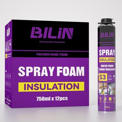 Aanpasbare vuurvaste polyurethaanfoom 750 ml Multifunctionaliteit voor gebouwen