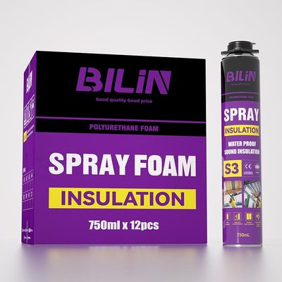 Eencomponent Polyurethane Expandering Foam Spray Quick Curing Draagbaar