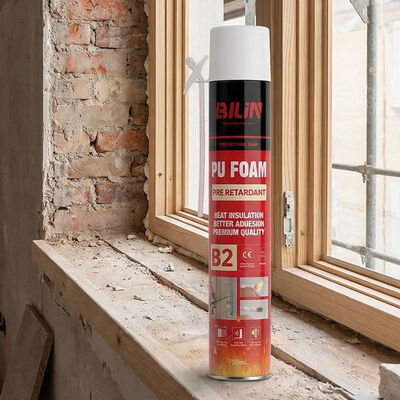 Hoge opbrengst B2 Brandbestendige Polyurethane Foam Spray Gun Applied Fire Stopping Gap Filler