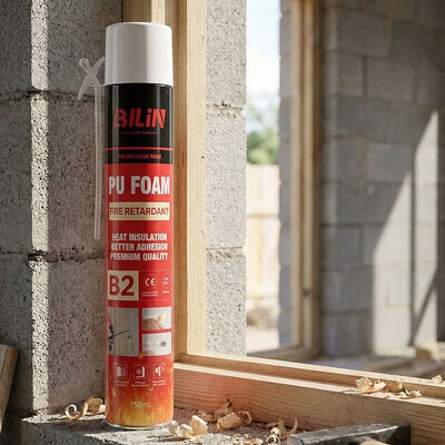 Commercieel gebouw Gebruik Brandvrije PU-schuimruimte Venster- deurraam Isolatie Vuurblok Schuimdichtingsmiddel 750 ml