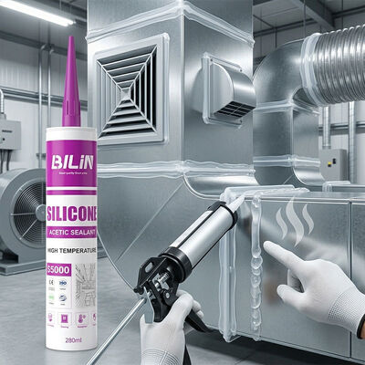 Kwaliteit Afdichting Acetoxy Silicone Afdichtingsmiddel met een milde geur volgens de eisen van de klant Geschikt voor HVAC-kanaal en ventilatie afdichting fabriek